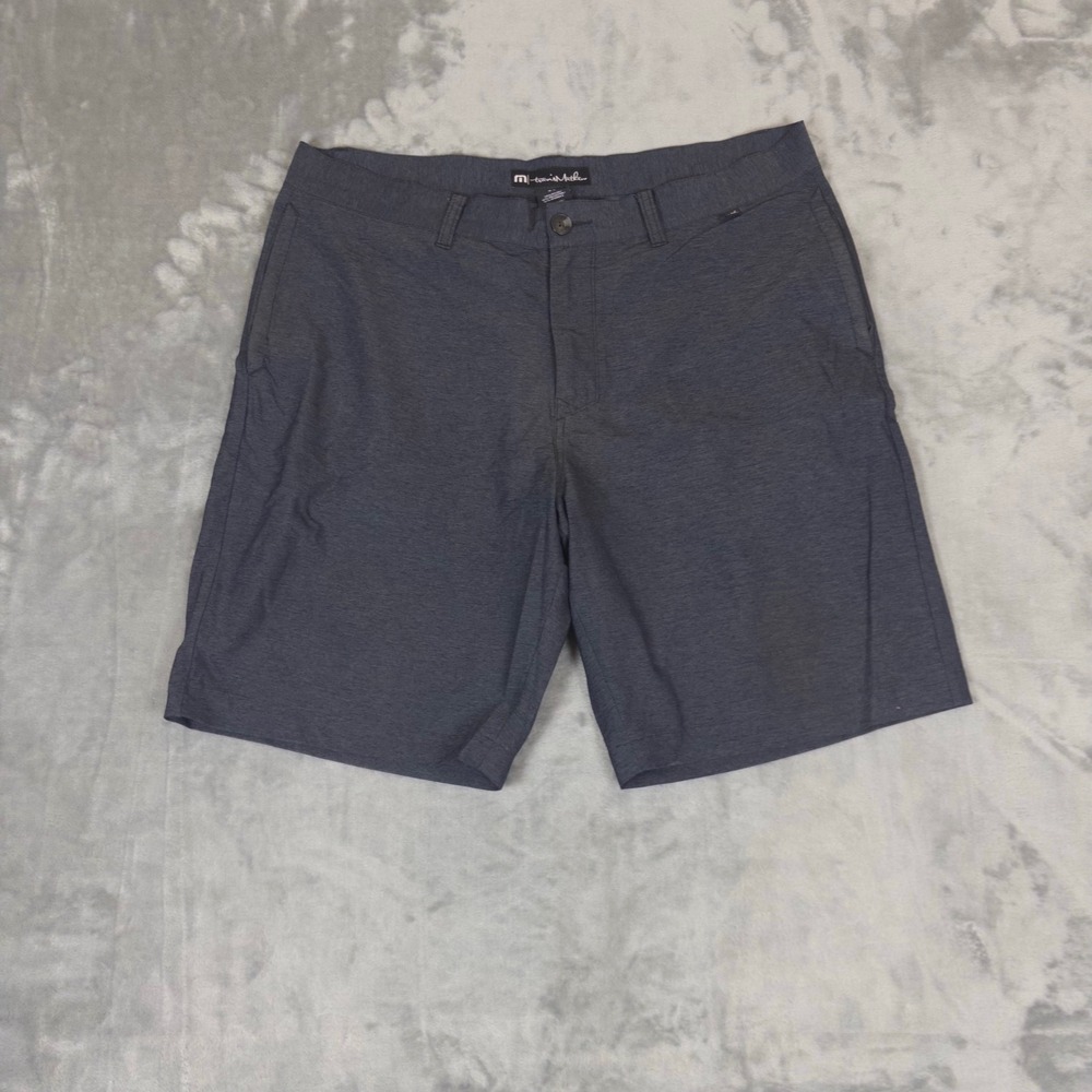 TravisMathew Beck Shorts Mens 36 Grey Stretch Golf Casual Activewear